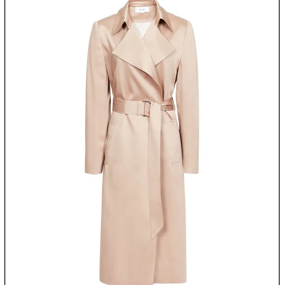 Beige Trench Coat for Women - Classic Long Coat - Picture 3 of 13